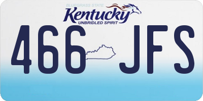 KY license plate 466JFS