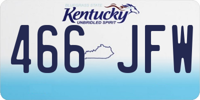 KY license plate 466JFW