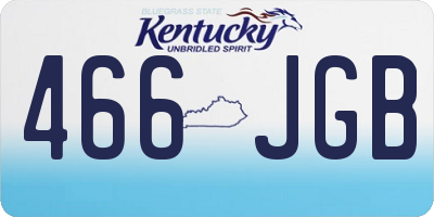 KY license plate 466JGB