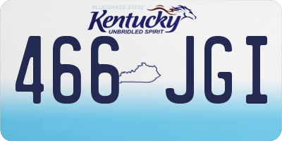 KY license plate 466JGI