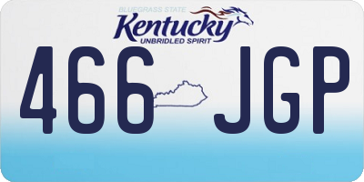 KY license plate 466JGP