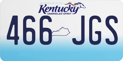 KY license plate 466JGS