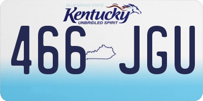 KY license plate 466JGU