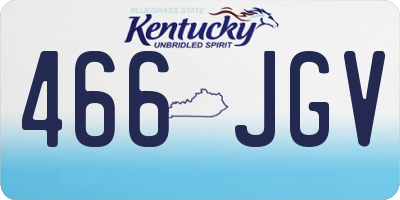KY license plate 466JGV