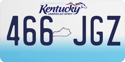 KY license plate 466JGZ