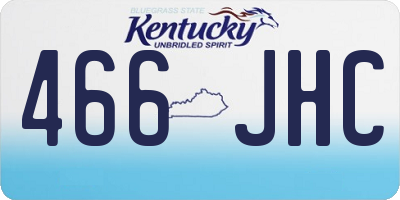 KY license plate 466JHC