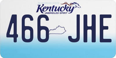 KY license plate 466JHE