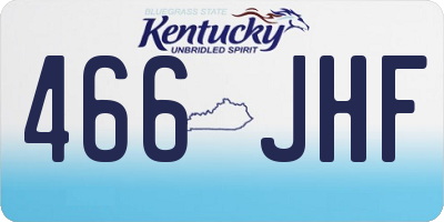KY license plate 466JHF