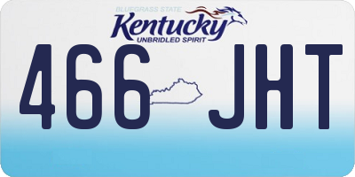 KY license plate 466JHT