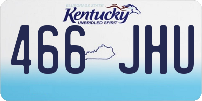 KY license plate 466JHU