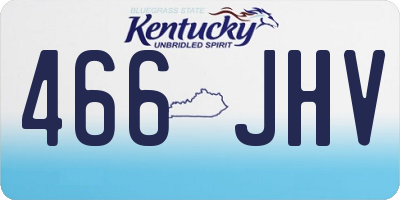 KY license plate 466JHV