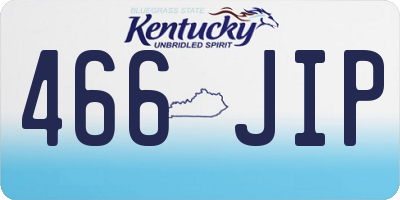 KY license plate 466JIP