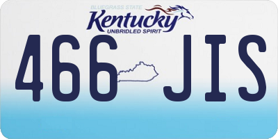 KY license plate 466JIS