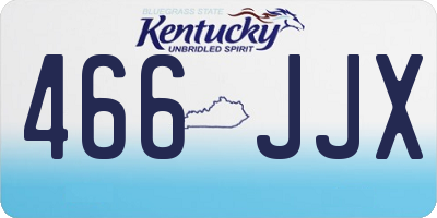 KY license plate 466JJX