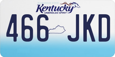 KY license plate 466JKD