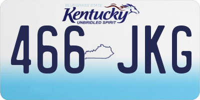 KY license plate 466JKG