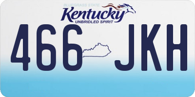KY license plate 466JKH