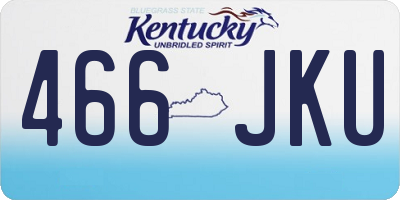 KY license plate 466JKU