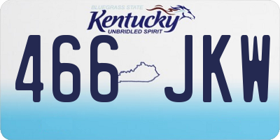 KY license plate 466JKW