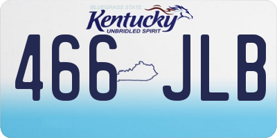 KY license plate 466JLB