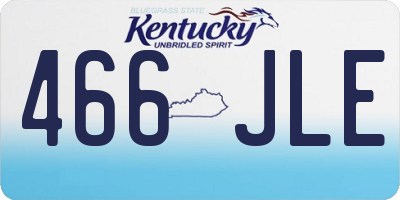 KY license plate 466JLE