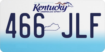 KY license plate 466JLF