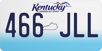 KY license plate 466JLL