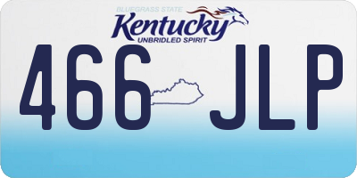 KY license plate 466JLP