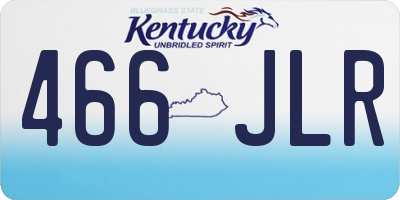 KY license plate 466JLR