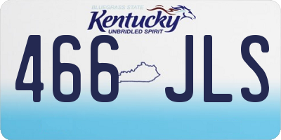 KY license plate 466JLS