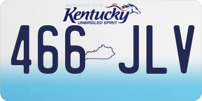 KY license plate 466JLV