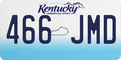 KY license plate 466JMD