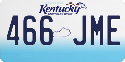 KY license plate 466JME