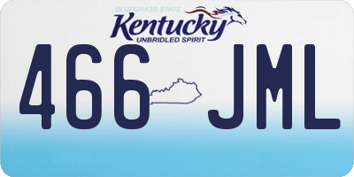 KY license plate 466JML