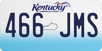 KY license plate 466JMS