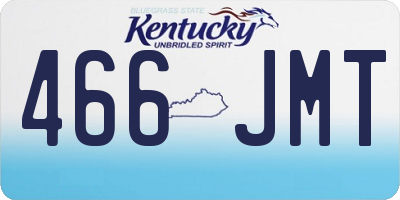 KY license plate 466JMT