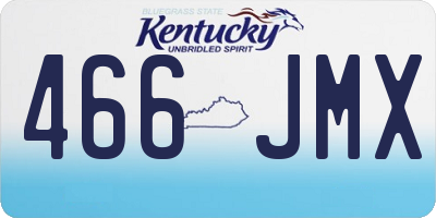KY license plate 466JMX