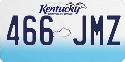 KY license plate 466JMZ