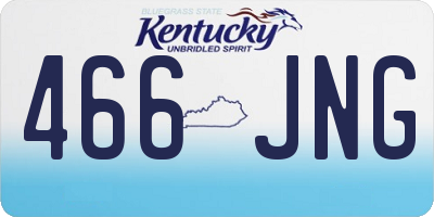KY license plate 466JNG