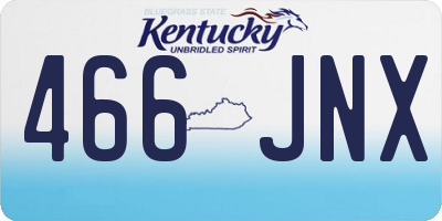 KY license plate 466JNX