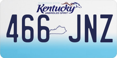 KY license plate 466JNZ