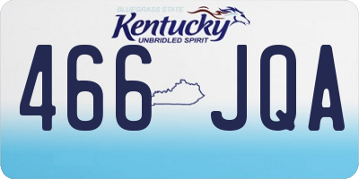 KY license plate 466JQA