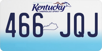 KY license plate 466JQJ