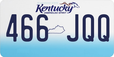 KY license plate 466JQQ