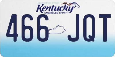 KY license plate 466JQT