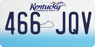 KY license plate 466JQV