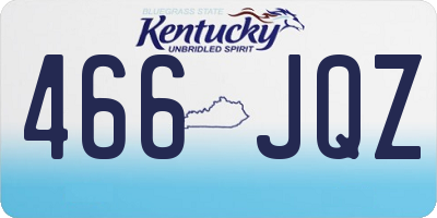 KY license plate 466JQZ