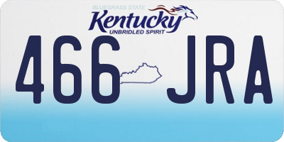 KY license plate 466JRA