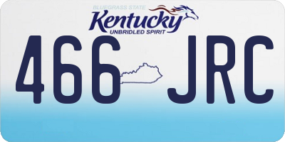 KY license plate 466JRC