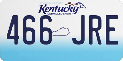 KY license plate 466JRE